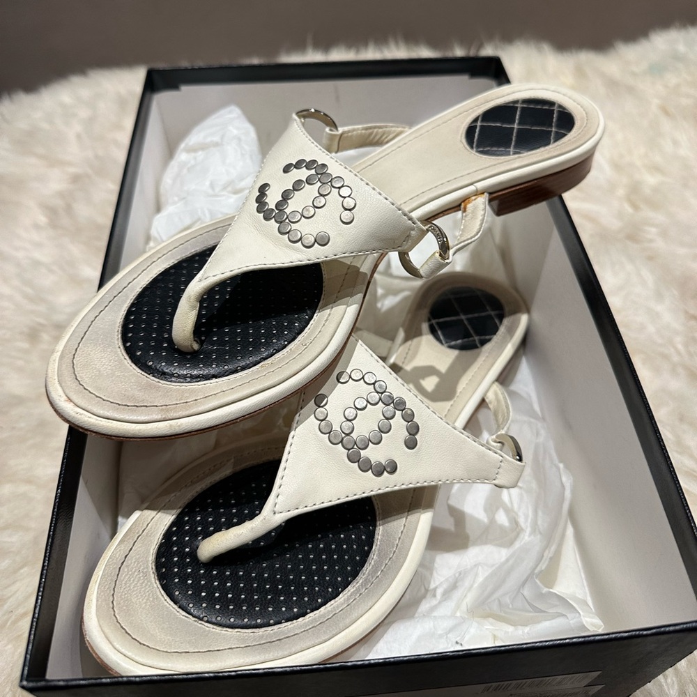 Chanel Sandals 🤍 size 37, worn, original box